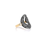 Miramar Diamond Cobblestone on 14k Gold Band Ring