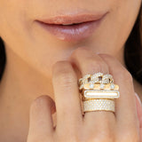 14k Gold Mini Diamond Cuff Ring
