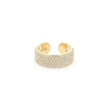 14k Gold Mini Diamond Cuff Ring