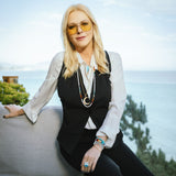 14k Rainbow Crescent Moon Pendant Only or on Franco Chain