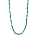 14k Turquoise Barrel Strung Necklace with Diamond Donut - One of a Kind