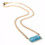 14k Aquamarine and Diamond Pendant on Cable Chain Necklace - One of a Kind
