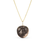 14k Sand Dollar Prong Set Pendant on Cable Chain - One of a Kind
