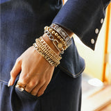 Faith Love Peace Icon Pave Hinge Bracelet