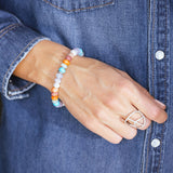Colors of the Southwest Gemstone Beaded Bracelet with Diamond Rondelle - 8mm
