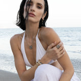 Miramar Diamond Cobblestone on 14k Gold Band Ring