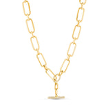 14k Gwyneth Chain with Diamond Toggle Necklace - 18"