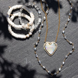 14k Gold Australian Opal Diamond Heart on Curb Chain Necklace - One of a Kind