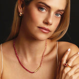14K Heart Two Stone Ring - Pink Tourmaline