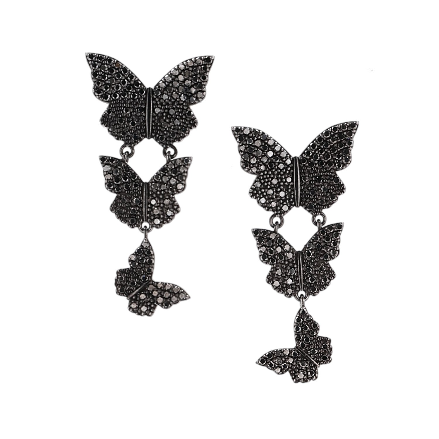 Triple Butterfly Earrings