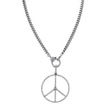 Diamond Peace Sign Necklace