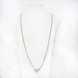 Long Cable Chain Necklace with Diamond Claw Clasp - 36"