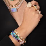 14k Diamond Daisy Chain Tennis Bracelet