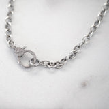 Long Link Chain Necklace with Diamond Claw Clasp - 37"