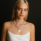 Jellyfish Gemstone Mix Knotted Necklace - 18"