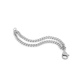 Double Strength Diamond and Chain Bracelet