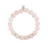 Rosy Outlook Rose Quartz and Diamond Bracelet