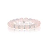 Rosy Outlook Rose Quartz and Diamond Bracelet