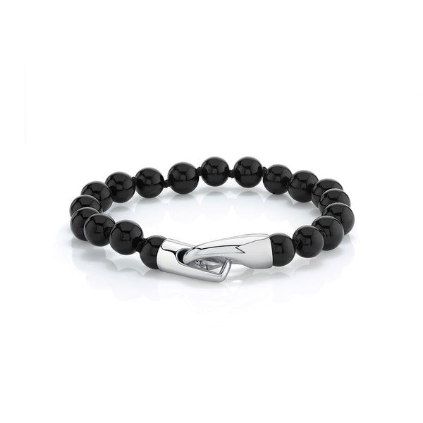 ブレスレット [COLN] pieces silver onyx bracelet Sterling Silver Black Onyx Twisted Cable Chain Bracelet