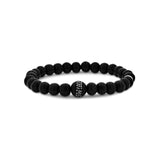 Mr. LOWE Men's Black Ebony Bracelet with Yemen Bead - 8mm