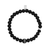 Mr. LOWE Men's Black Ebony Bracelet with Yemen Bead - 8mm