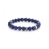 Mr. LOWE Lapis & Silver Bracelet with African Bead - 8mm