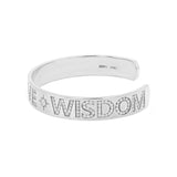 Faith Love Wisdom Diamond Cuff Bracelet