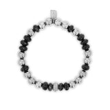 Spinel and Bali Bead Bracelet with Diamond Donut - 7mm