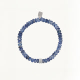 Bracelet mini en kyanite avec rondelles de diamant - 5 mm