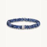 Bracelet mini en kyanite avec rondelles de diamant - 5 mm