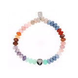 Cuties Icon Bracelet - Rainbow Opal with Diamond Heart Bead