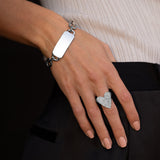 Folded Heart Pave Diamond Ring