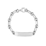 Custom Engravable Silver Soho ID Bracelet
