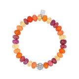 Cuties Icon Bracelet - Sunset Mix Gemstones with Diamond Sunrise Bead
