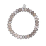 Botswana Agate Bracelet with Diamond Donut - 8mm