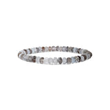 Moss Aquamarine Mini Bracelet with 1 Diamond Donut - 5mm