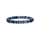 Kyanite Bracelet with 5 Diamond Rondelles - 7mm