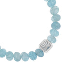 Aquamarine Bracelet with London Blue Topaz Bead Connector - 8mm