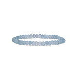 Aquamarine Mini Bracelet with 1 Diamond Rondelle - 5mm