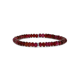 Rhodolite Mini Bracelet with 1 Diamond Rondelle - 5mm