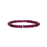 Rhodolite Mini Bracelet with 1 Diamond Rondelle - 5mm