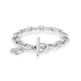 Hidden Heart Mariner Bracelet with Diamond Peace Charm