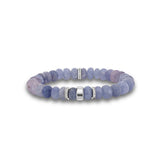 Hackmanite Gemstone Beaded Bracelet with Rondelles - 8mm