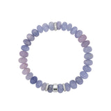 Hackmanite Gemstone Beaded Bracelet with Rondelles - 8mm