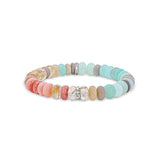 Jellyfish Gemstone Mix Beaded Bracelet with Topaz Rondelle - 8mm