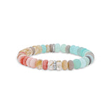 Summer in St. Tropez Mix Beaded Bracelet with Topaz Rondelle - 8mm