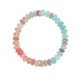 Jellyfish Gemstone Mix Beaded Bracelet with Topaz Rondelle - 8mm