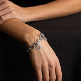 Hidden Heart Mariner Bracelet with Diamond Open Heart Charm