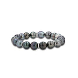 Tahitian Pearl Bracelet with Diamond Rondelles - 10mm