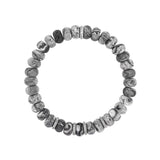 Bracelet en agate Crazy Lace mate avec rondelles de diamants - 8 mm